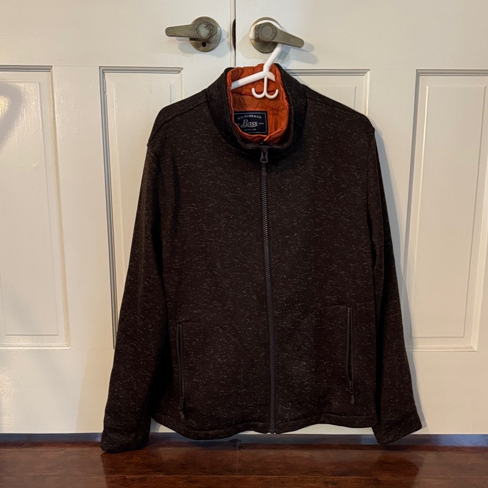 Bass Men's Dark Brown Zip-Up jacket